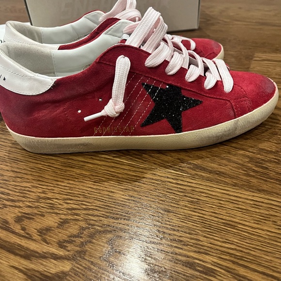 Golden Goose Red Super-Star Sneakers - Picture 4 of 15
